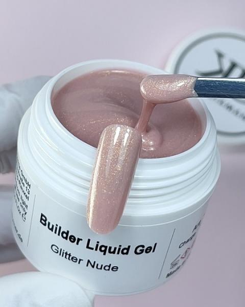 Builder Liquid Gel Glitter Nude Karl Diamant 50 ml